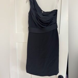 Marchesa One Shoulder Black Dress